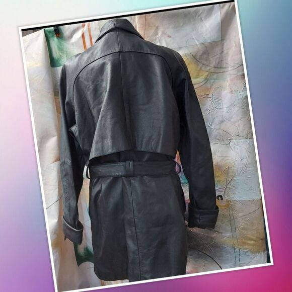 Wilsons Leather Jacket w Belt & Removable Thinsulate Lining Size Medium belted - Picture 3 of 4